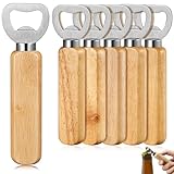 Zeawavsl Flaschenöffner Set aus Holz 6-teiliger Bierflaschenöffner, Natürliches Design, Tragbar,...