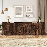 ZQQLVOO Flurschrank Multifunktionale Schränke Sideboards 3 STK. Räuchereiche Holzwerkstoff