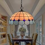 ZBZFGE Hanglamp Trened Glas Antik Pendelleuchte für Sunroproal Küche Restaurant Hallway Pending...