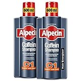 Alpecin Coffein-Shampoo C1, 2 x 600 ml - Haarwachstum stimulierendes Haarshampoo gegen erblich...