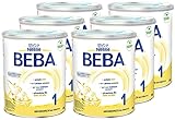 Nestlé BEBA 1 Anfangsmilch, Anfangsnahrung von Geburt an, 6er Pack (6 x 800g)
