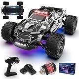 Ferngesteuertes Auto, 1/14 RC Auto mit 7 Farben Lichtern, 40KM/H Monstertruck Rc Truck, 2.4GHz Rc...