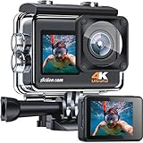 CAMWORLD Action Cam 4K 24MP Unterwasserkamera 40M Wasserdicht Dual Screen 170°Ultra Weitwinkel...