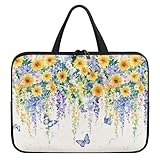 Treer Sonnenblumenmuster Laptoptasche,Handtasche Damen Herren,Laptop Tasche mit...