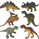 FINDIR 6 Stück Dinosaurier Figuren Spielzeug Dino Figuren Set Dinosaurier Figuren aus Kunststoff...