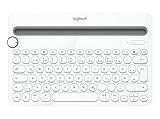 Logitech K480 Kabellose Multi-Device Tastatur für Windows, macOS, iPadOS, Android oder Chrome OS,...