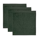 Möve Superwuschel Seiftuch 30 x 30 cm aus 100% Baumwolle, Cypress 3er Set