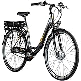 ZÜNDAPP E-Bike 700c Damenrad Pedelec 28 Zoll Z502 E Citybike Hollandrad Fahrrad (grau/orange ohne...
