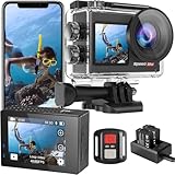 Hiicam Speed 10 Action Cam, 5K30FPS 30MP Actioncam 40M Unterwasserkamera Wasserdicht WiFi 170°Ultra...