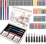 Oauir Gusix Kalligraphie-Stift-Set, Kalligraphie-Füllfederhalter mit 7 verschiedenen austauschbaren...