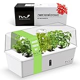 MUNROOMY Mini Gewächshaus - Zimmergewächshaus mit Selbstbewässerung - Anzuchtkasten für...