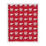 ARSENAL FC Offizielle Sherpa-Überwurfdecke aus Fleece Character World | Superweiches...