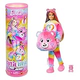 Barbie Cutie Reveal Puppe mit Accessoires, Glücksbärchis-Serie 2, Togetherness-Bärchi mit 10...