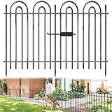 Dekorativer Gartenzaun mit Tor, 106,7 cm (H) × 21,8 m (L), kein Grabenzaun, Tierbarriere,...