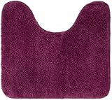 Brandsseller WC Vorleger 45x50 cm mit Ausschnitt aus weichem Mikrofaserstoff rutschfeste...