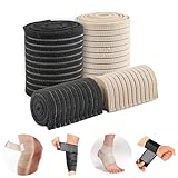 Kompression Bandage, 4 Elastische Bandage Selbstklebend Kniebandage Sport, Atmungsaktive...