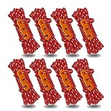 Reflektierend Abspannseile mit Aluminum Seilspanner, 4 M Zeltschnur mit Abspannschnalle, Φ 4mm...