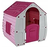 COIL Spielhaus für Kinder Gartenhaus Kinderspielhaus Kunstoff (pink)