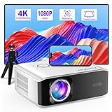 [Autofokus/Trapezkorrektur] Beamer 4K unterstützt, XuanPad Nativer 1080P 6G WiFi Bluetooth Beamer,...