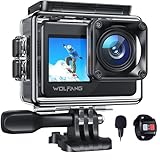 WOLFANG GA120 Action Cam 4K 20MP WiFi Kamera, Unterwasserkamera 40M Wasserdicht Kamera, 170°...