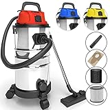 TIMBERTECH® Industriestaubsauger - 2300W Leistung, 30 L, mit Blasfunktion, 3 Filter,...