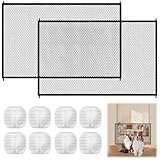 2 Stück Türgitter Katze 110x72 cm Türschutzgitter Ohne Bohren Katze, Hundetürgitter mit 8...