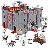 STARLUX 404002 Le Château Noir Ritter Ritterburg-Ritterfiguren-Die Schwarze Burg, Grau, 40 x 40 x...
