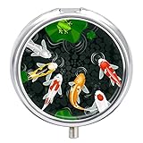 Pillendose für japanische Fische, Teich, Eisen, Organizer mit internen separaten...