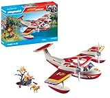 PLAYMOBIL Action Heroes 71463 Feuerwehrflugzeug mit Löschfunktion, heldenhafte Rettungsmissionen,...