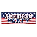 Boland 44953 - Banner USA, Größe 74 x 220 cm, Dekoration, Girlande, American Party, Stars and...