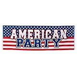 Boland 44953 - Banner USA, Größe 74 x 220 cm, Dekoration, Girlande, American Party, Stars and...