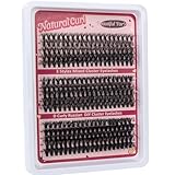 Künstliche Wimpern 300 Pcs DIY Cluster Wimpern D Curl 10-18mm Wimpern Extensions Set Einzelne...