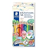 STAEDTLER 144 50NC12 Noris Club Farbstifte, radierbar, farbig sortiert, 12 Stück im Etui