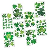 TOYANDONA 8 Blatt St Patrick's Day Wiederverwendbare Kleeblatt Fensteraufkleber PVC Statische...
