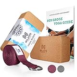 NAJATO Sports Yoga Block Kork 2er Set – Wahlweise mit Yoga Gurt – Yoga Klotz inkl. E-Book (PDF...