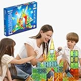 Geomag Magnetic Tiles Gems 100 – Magnetische Konstruktionen 100 Stück 3D-Bretter – Pädagogisch...
