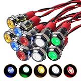 10PCS 6mm Kontrollleuchte 12V Set Wasserdichte Signalleuchte IP67 Auto Signallampe mit...