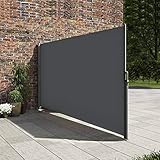 Zlinke Seitenmarkise mit Stahl-Kasten, rostbeständig, ausziehbar, 167 x 350 cm, Sichtschutz,...