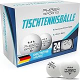 PHIBER-SPORTS [24 Stück Tischtennisbälle 3 Stern 40+ Premium – Perfekte Spieleigenschaften -...