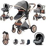 Kombikinderwagen 3 in 1 Reisesysteme Standardkinderwagen Kinderwagen Buggy Neugeborener Tragbarer...