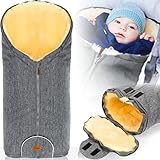 Merino Lammfell Fußsack Winterfußsack für Kinderwagen Baby universal für Babyschale Autositz Gr....
