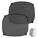 2er Set Autofenster Sonnenblende mit UV Schutz,44x38cm für Baby und Kinder mit 8...