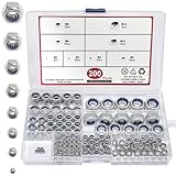 Sechskantmuttern 200 Stück,M2 M3 M4 M5 M6 M8 M10 M12...