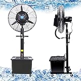 110VCommercialFanFloor-StandingPortableMistingFanLargeCoolingFanSprayFanCoolingWaterMistElectricFan(S...