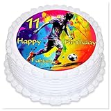 Tortenaufleger Fussball Motiv 07, personalisiert mit IhrenText Tortenaufleger Geburtstag, Essbarer...