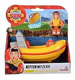 Simba Feuerwehrmann Sam Neptun Boot – Spielset mit Figur, Robustes Spielzeug für Kinder ab 3...