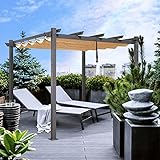 PURPLE LEAF Pergola Metall Garten Pavillon Pergola 300 x 300 cm Wasserdicht Stabil Winterfest,...