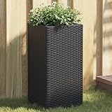 CKioict Pflanzkübel Schwarz pflanzkübel blumenkübel Outdoor for Garten Außen 30x30x60 cm Poly...
