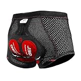 X-TIGER Herren Radunterhose Fahrradhosen mit 5D Sitzpolster Fahrrad MTB Unterwäsche Pro Bike Boxer...