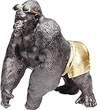 Kare Design Deko Figur Monkey Beach, Schwarz, Deko Objekt Affen Skulptur, Gorilla Motiv,...